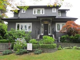 A grey heritage Vancouver house exterior repaint